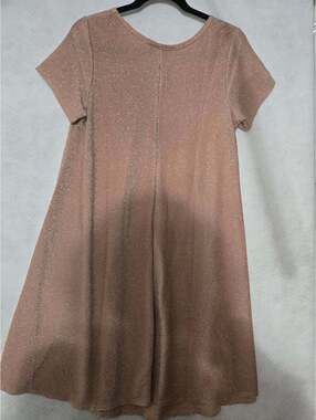 Lexington Avenue Sparkly Pink Short Sleeve t shirt dress
